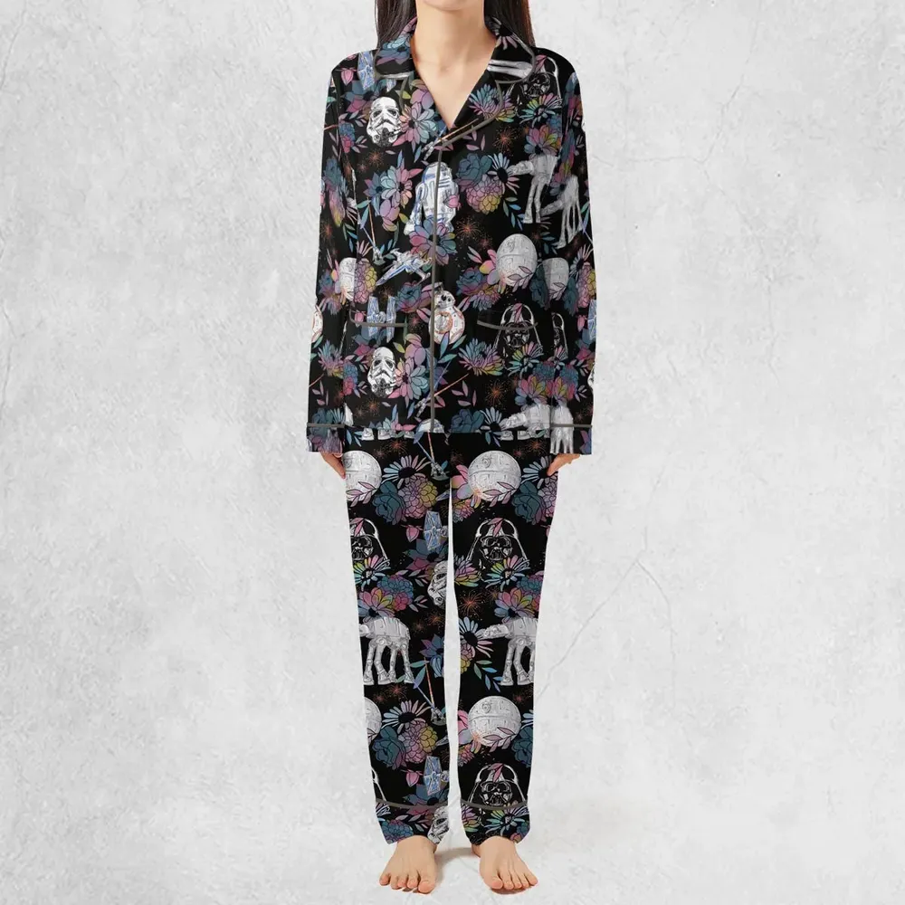 Floral Wars Dark Side Star Wars Pattern Pajamas Set - 3
