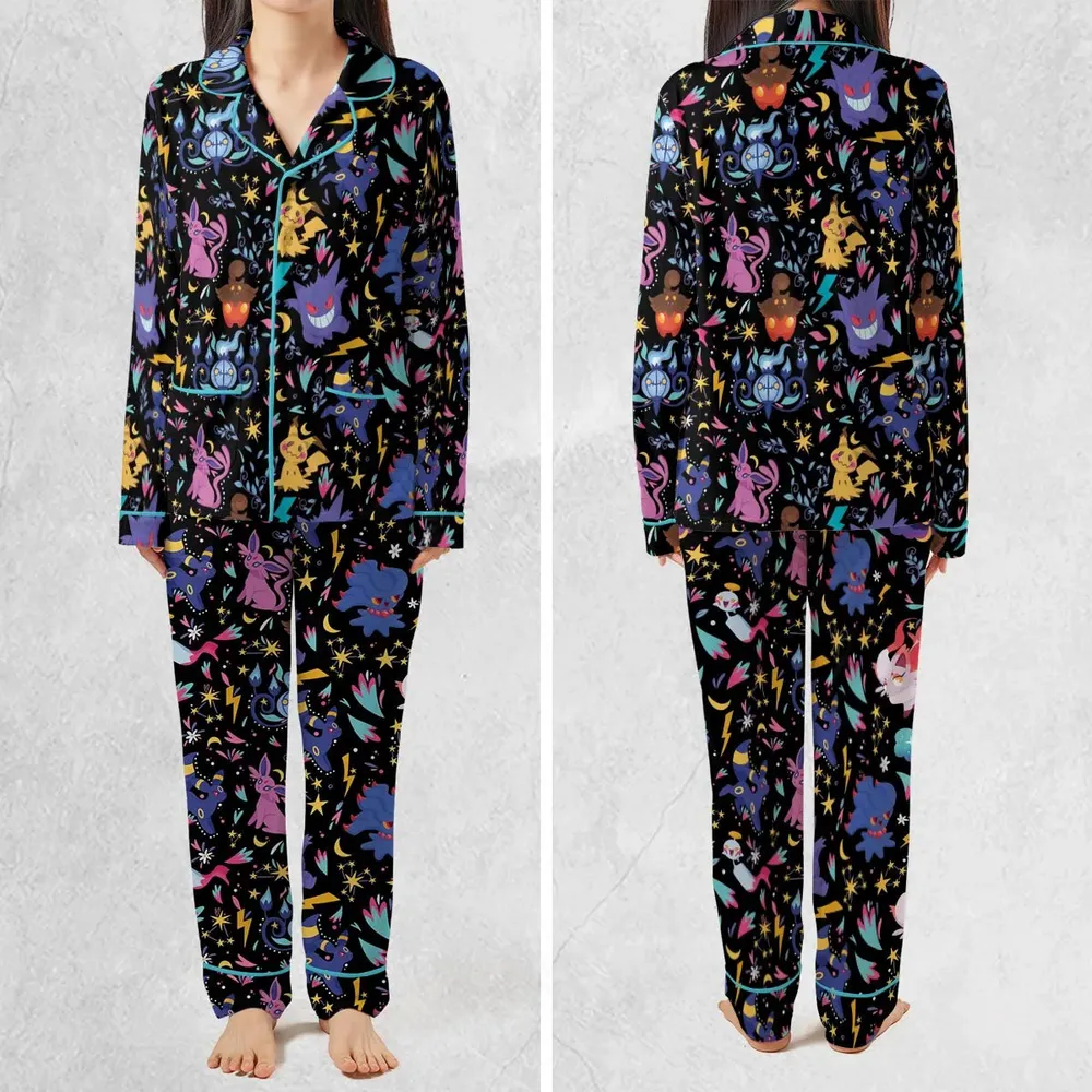 Ghost Buddies Cottagecore Pokemon Patterns Pajamas Set - 2