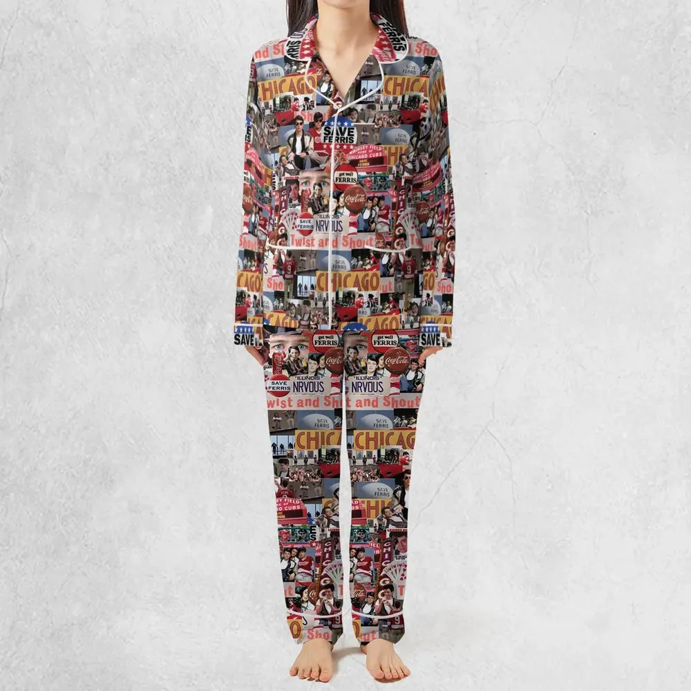 Vintage Aesthetic Ferris Bueller's Day Off Pajamas Set - 3