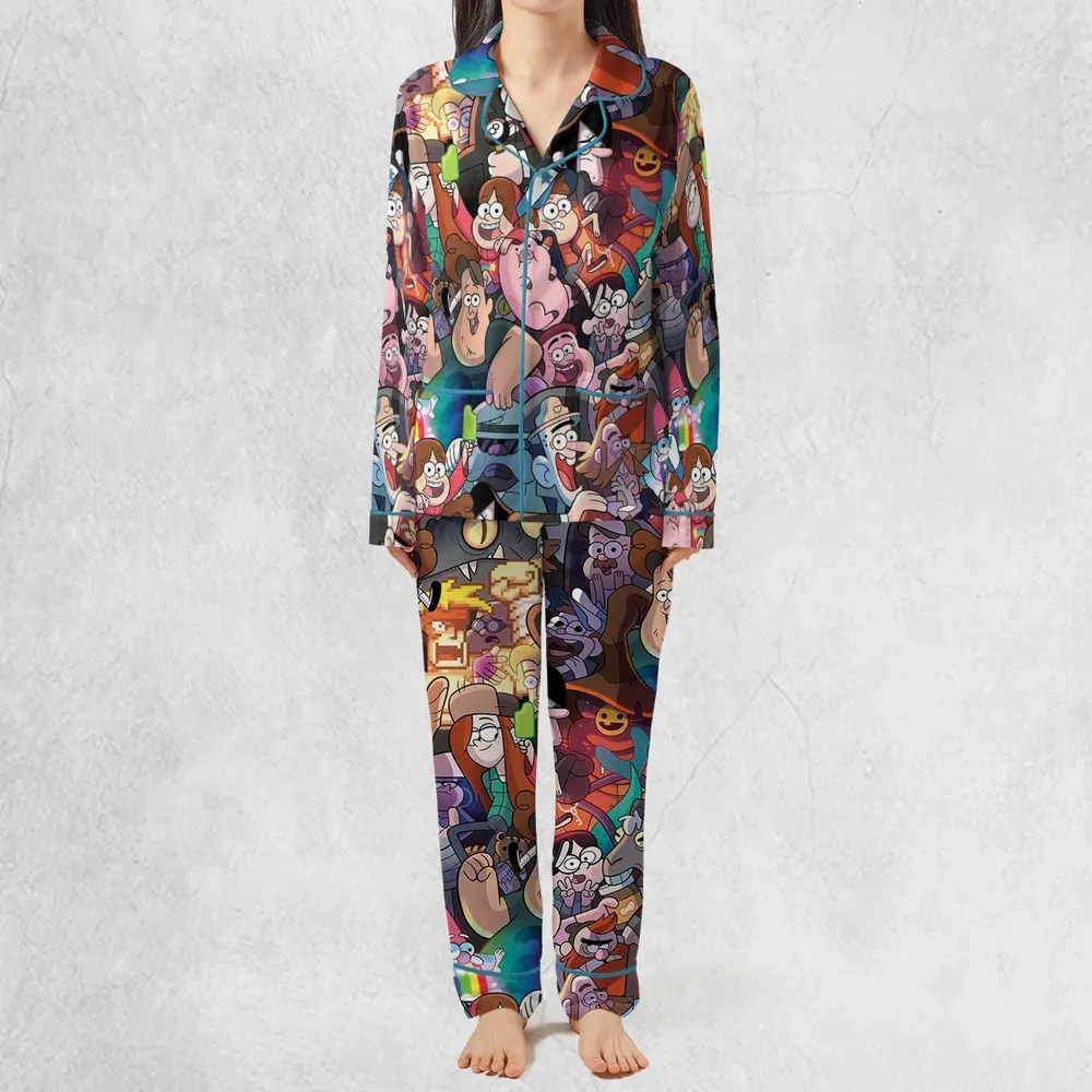 Gravity Falls Characters Pattern Pajamas Set - 3