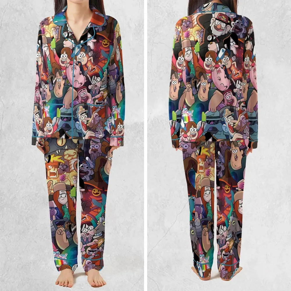 Gravity Falls Characters Pattern Pajamas Set - 2