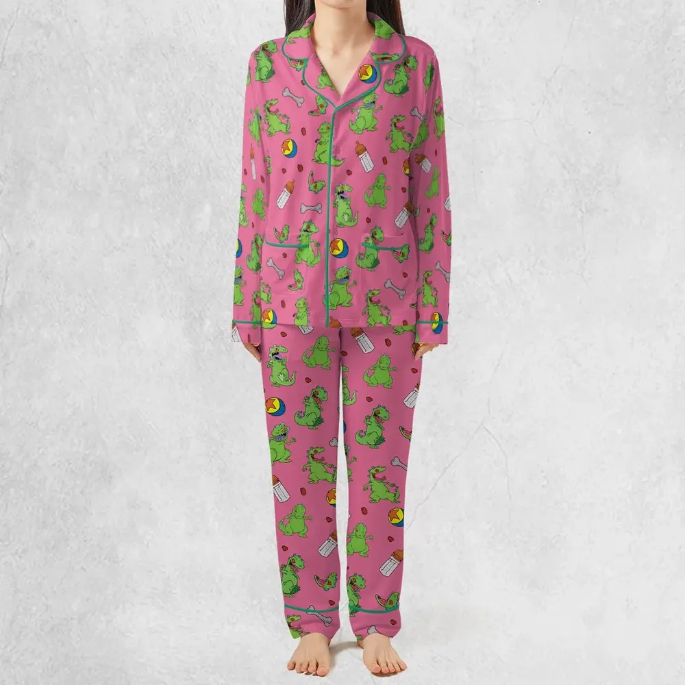 Rugrats Reptar Pattern Pajamas Set - 3