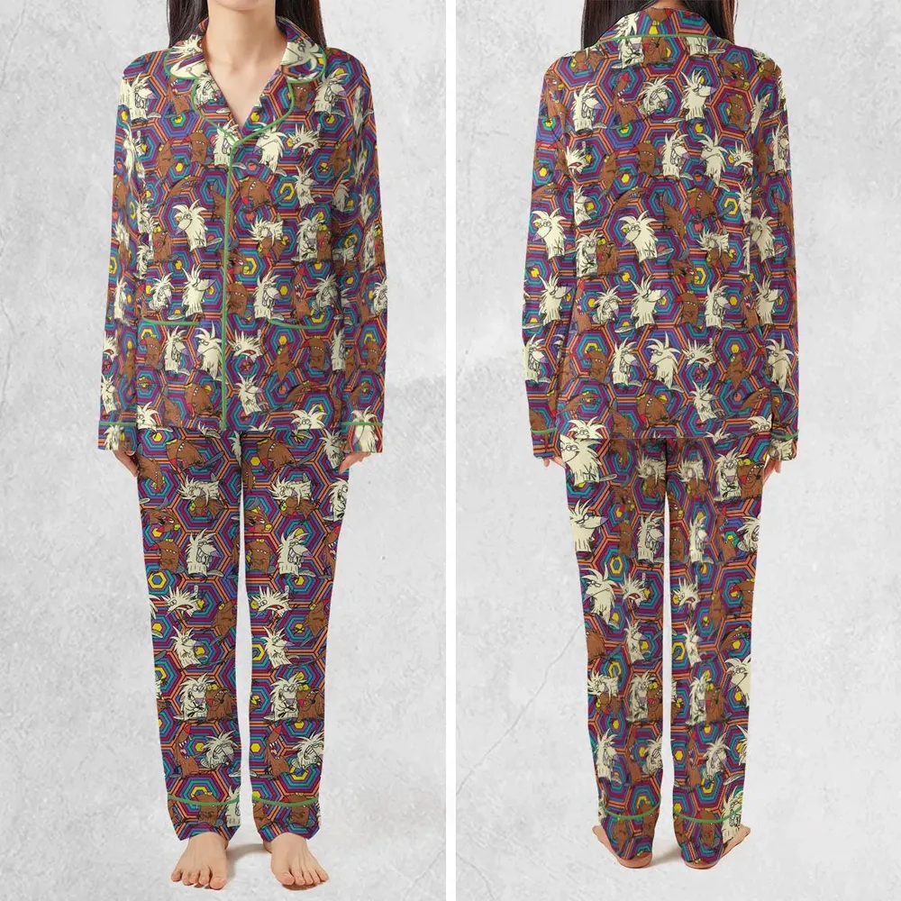 The Angry Beavers Pattern Pajamas Set - 2