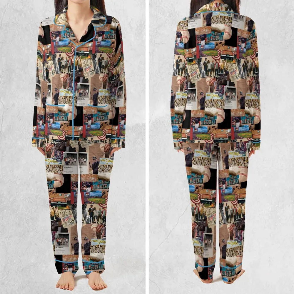 Memorable Baseball Movie Scenes Collage The Sandlot Pajamas Set - 2