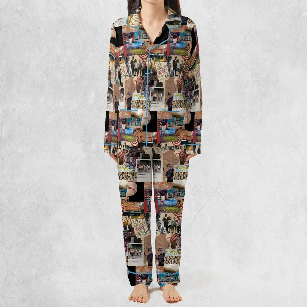 Memorable Baseball Movie Scenes Collage The Sandlot Pajamas Set - 3