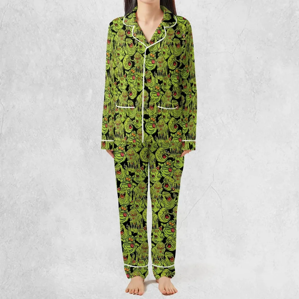 Funny Slimer Ghostbusters Pajamas Set - 3
