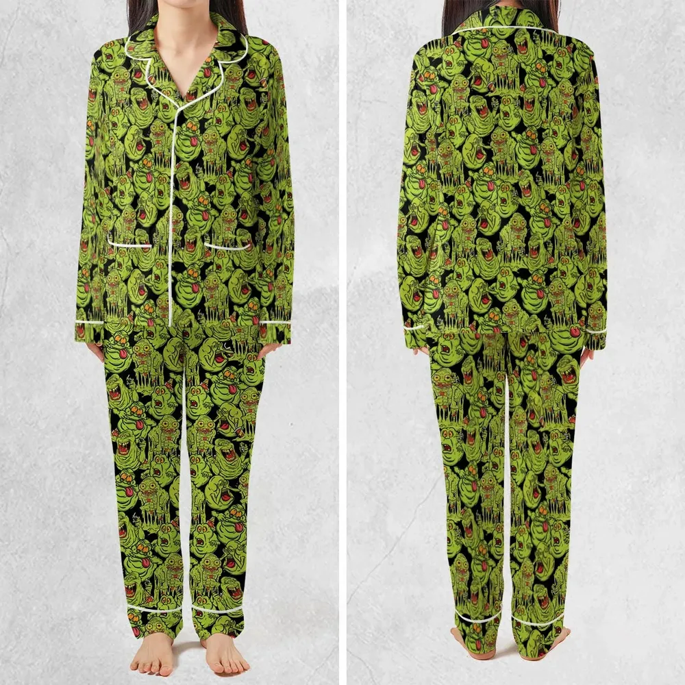 Funny Slimer Ghostbusters Pajamas Set - 2