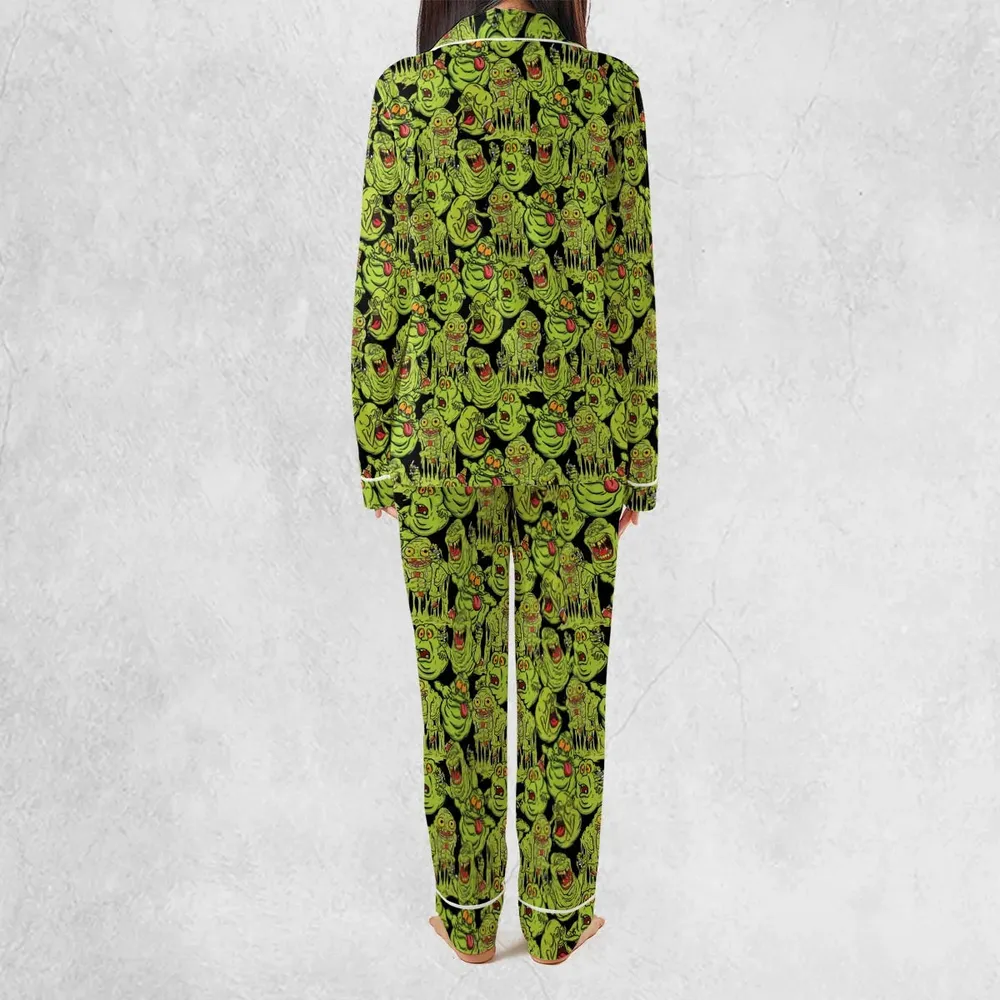 Funny Slimer Ghostbusters Pajamas Set - 4