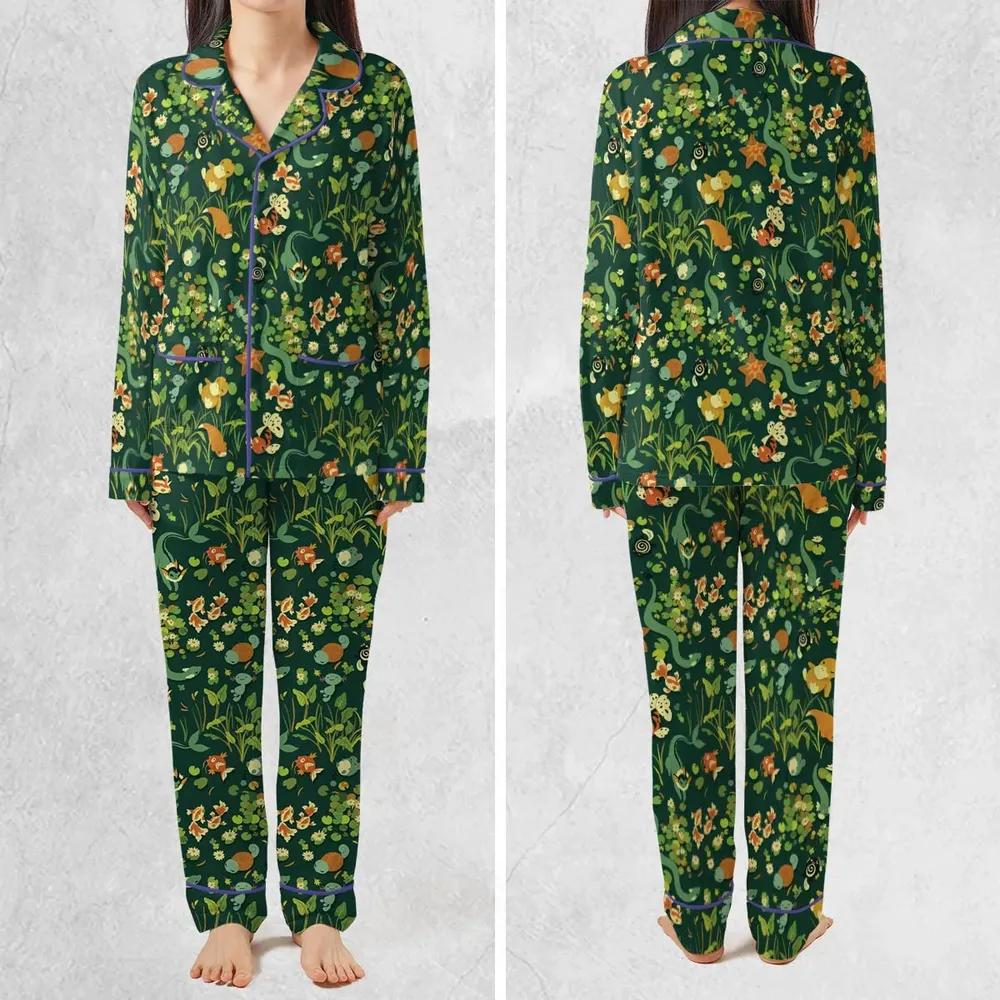 Floating In A Pond Magikarp Psyduck Vaporeon Water Pokemon Pajamas Set - 2