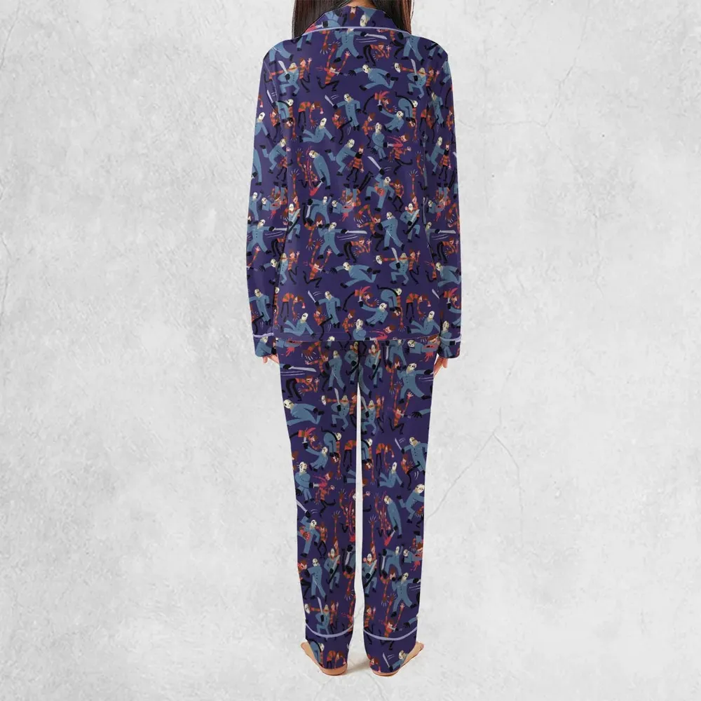 The Battle Freddy vs Jason Nightmare on Elm Street Friday the 13th Pajamas Set - 4