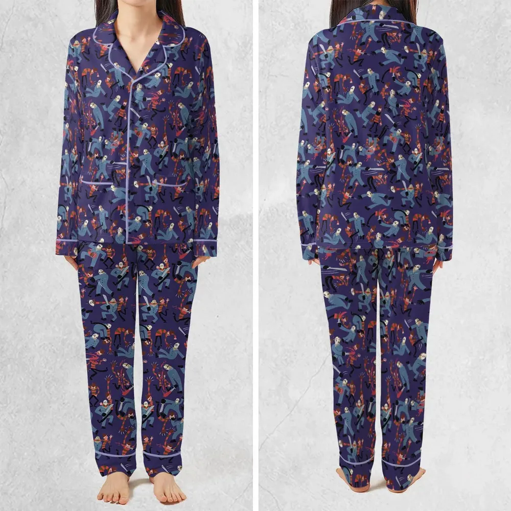 The Battle Freddy vs Jason Nightmare on Elm Street Friday the 13th Pajamas Set - 2