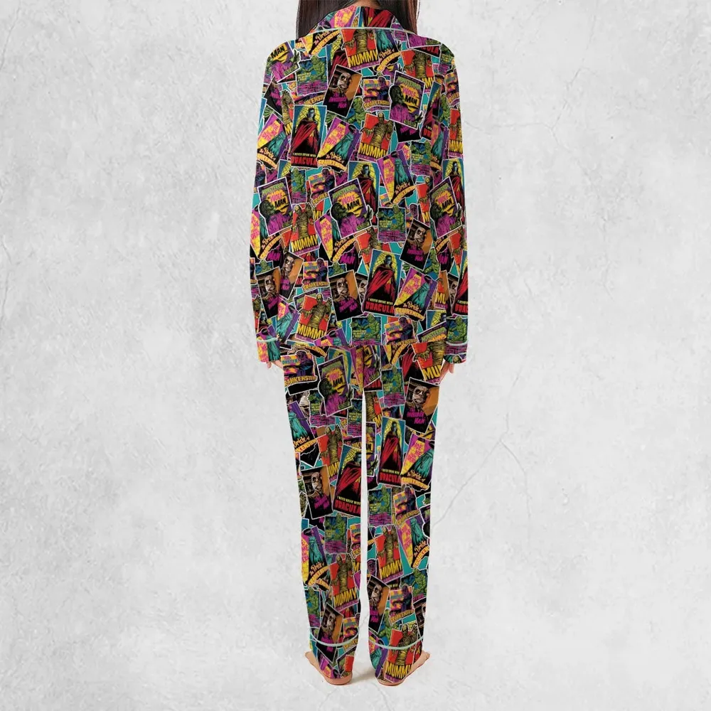 Multi Monster Pop Badges Pajamas Set - 4
