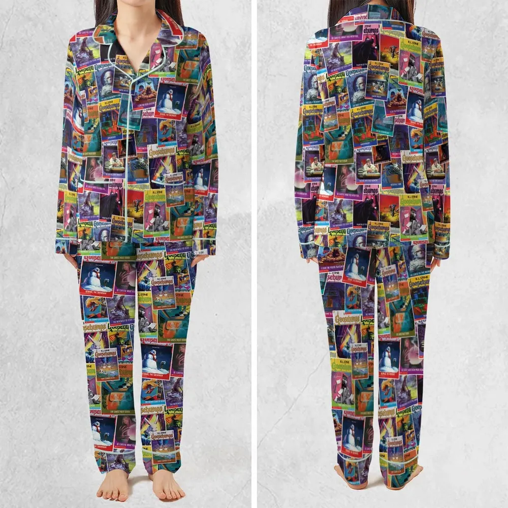 Goosebumps Monster Collage Pattern Pajamas Set - 2