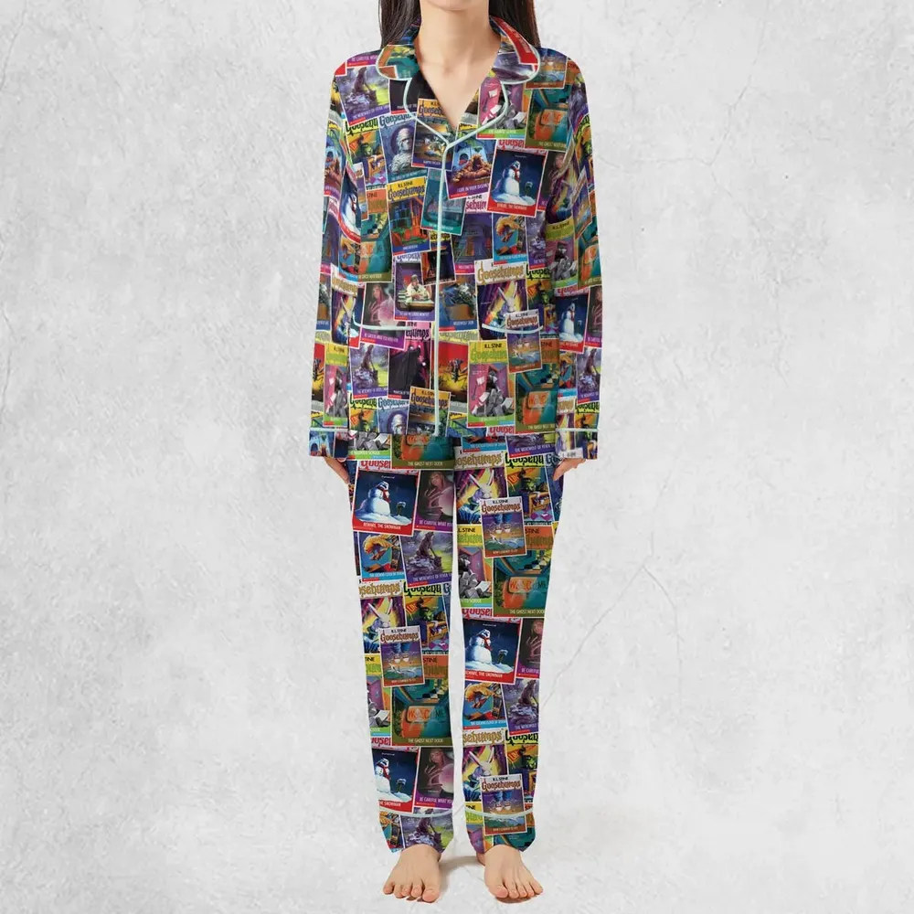 Goosebumps Monster Collage Pattern Pajamas Set - 3