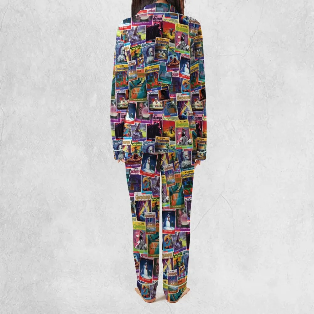 Goosebumps Monster Collage Pattern Pajamas Set - 4