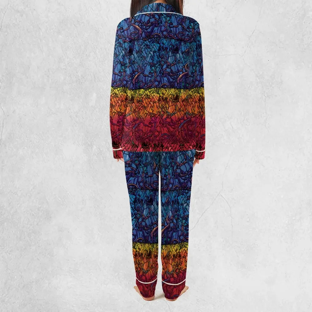 Stained Glass Cthulhu H.P Lovecraft Pajamas Set - 4