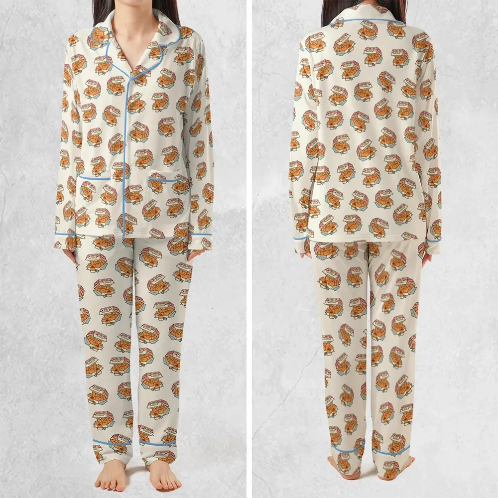 Kitten Nuggets Pattern Pajamas Set - 2