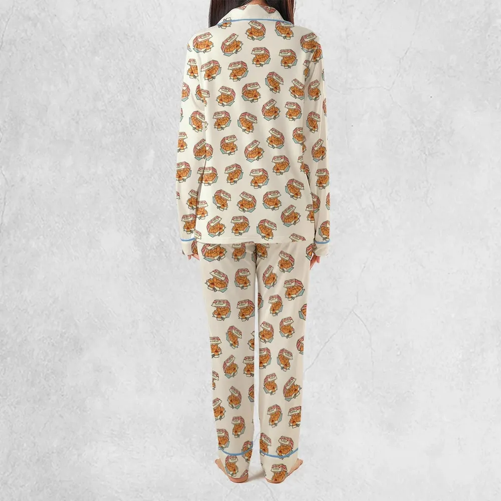 Kitten Nuggets Pattern Pajamas Set - 4
