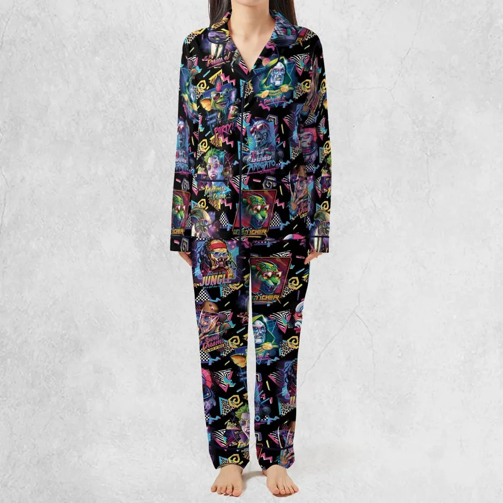 Retro Horror Characters Halloween Pajamas Set - 3