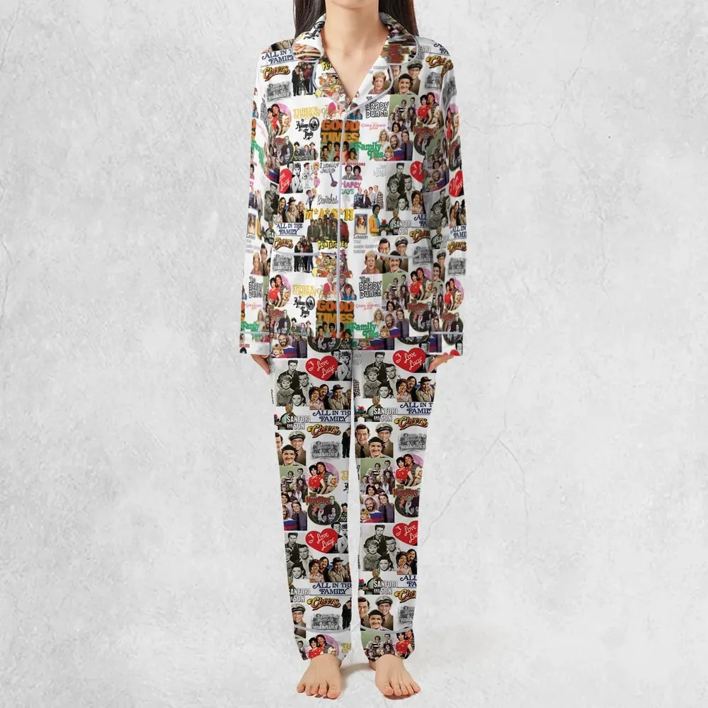 Stuck in the 80s Famous Sitcom Pajamas Set - 3