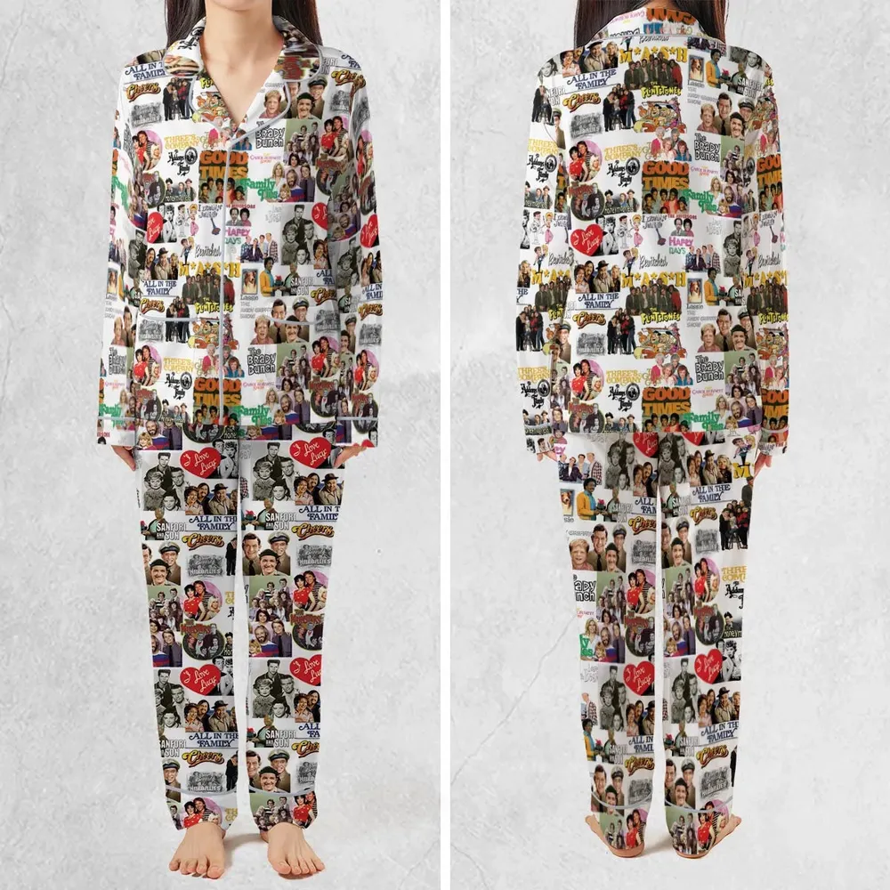 Stuck in the 80s Famous Sitcom Pajamas Set - 2