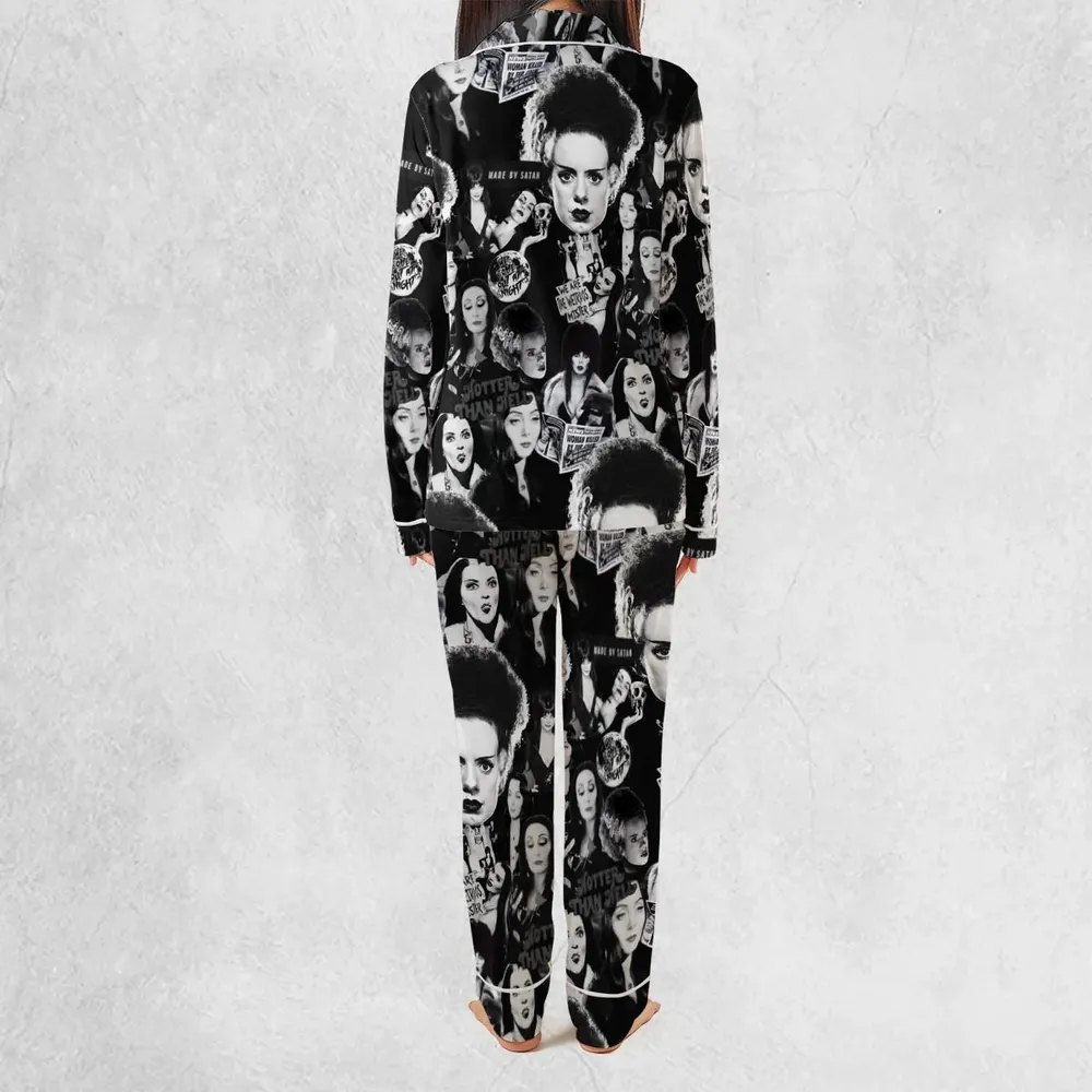 Horror Ladies Slay Collage Classic Horror Movies Pajamas Set - 4