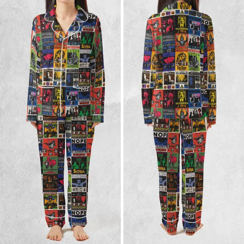 Modern Horror Movies Nope Ghostface Pinhead Pearl Leatherface Halloween Pajamas Set - 2