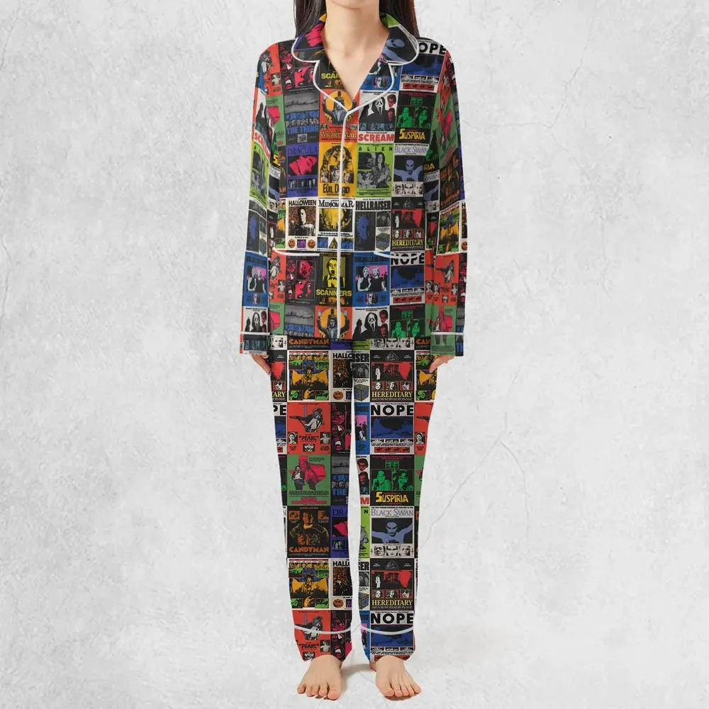 Modern Horror Movies Nope Ghostface Pinhead Pearl Leatherface Halloween Pajamas Set - 3