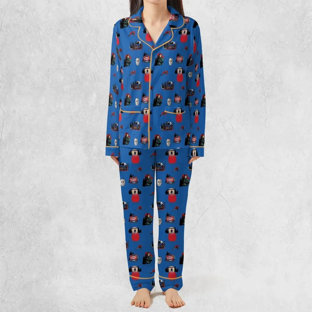 Jason Vorhees Camp Crystal Lake Halloween Pajamas Set - 3