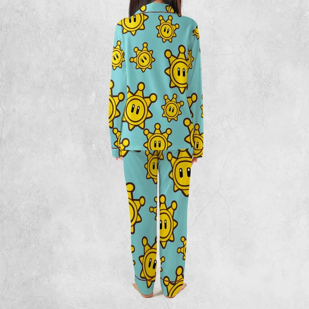 Shine Sprite Super Mario Button Up Pajamas Set - 4