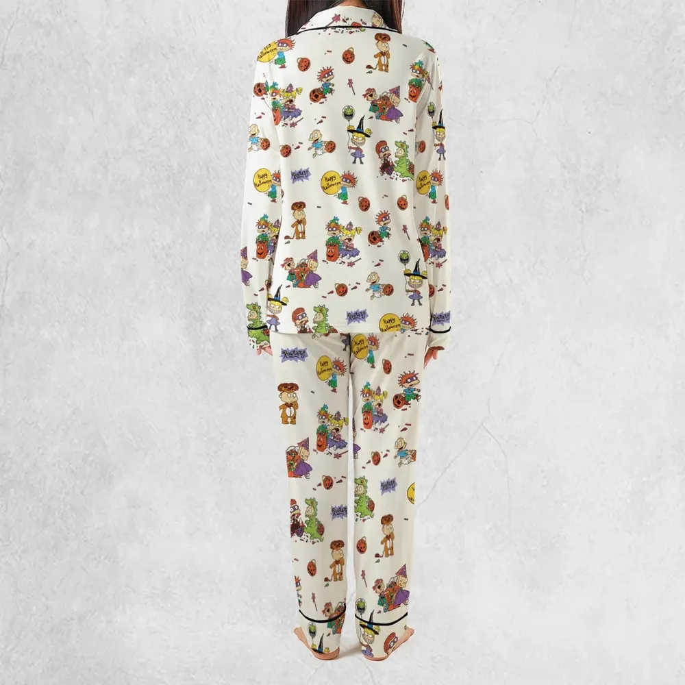 Rugrats Happy Halloween Pattern Pajamas Set - 4