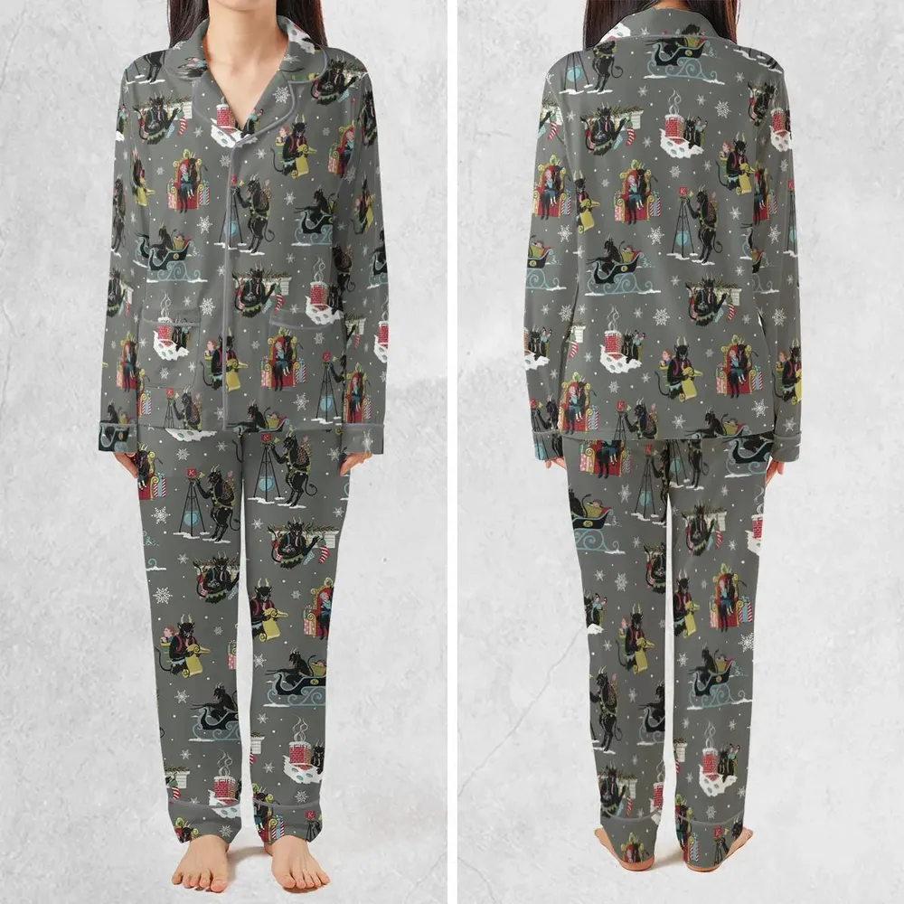 Unusual Christmas Krampus Pajamas Set - 2