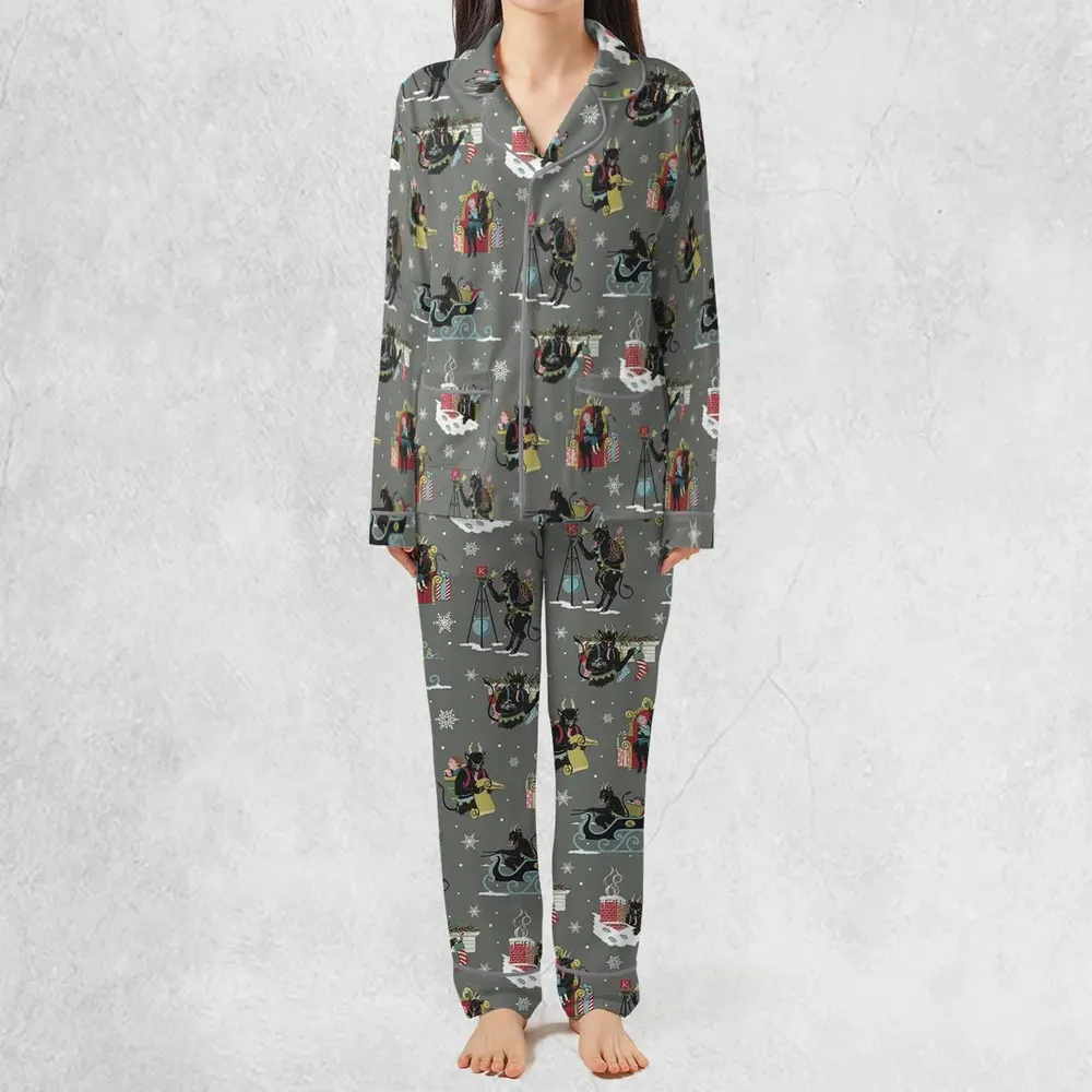 Unusual Christmas Krampus Pajamas Set - 3