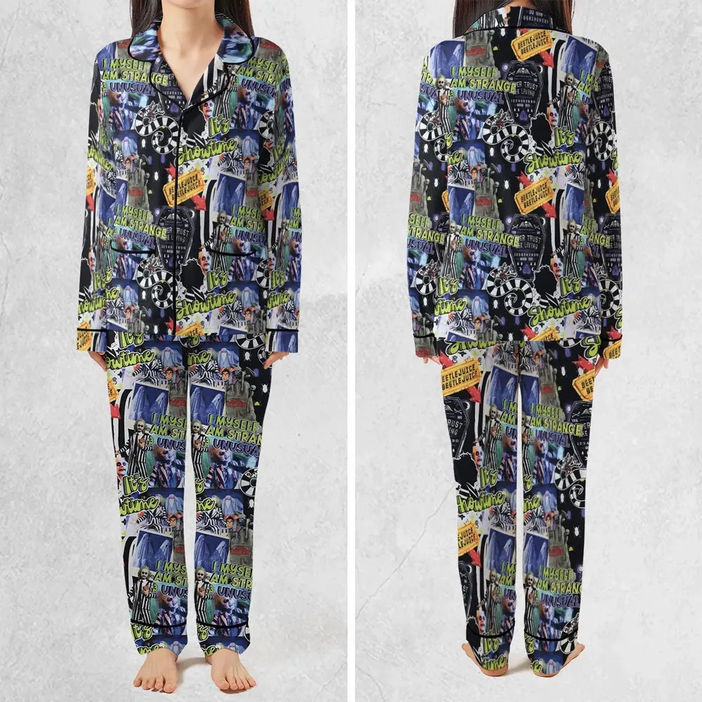 I Myself Am Strange Unusual Beetlejuice Pajamas Set - 2