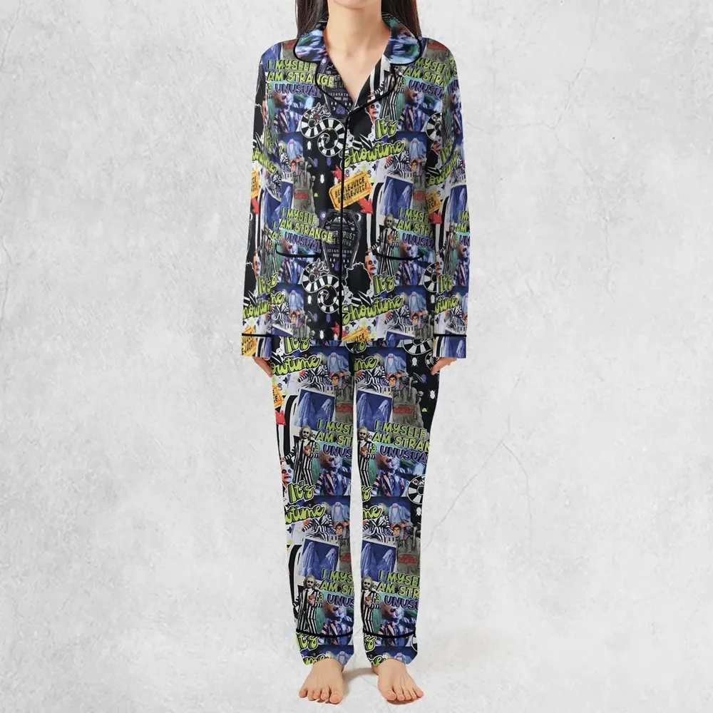 I Myself Am Strange Unusual Beetlejuice Pajamas Set - 3