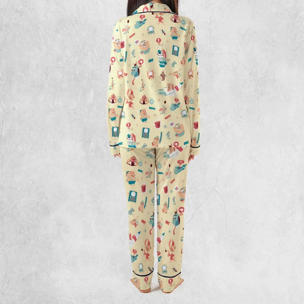 Ren and Stimpy Pattern Pajamas Set - 4