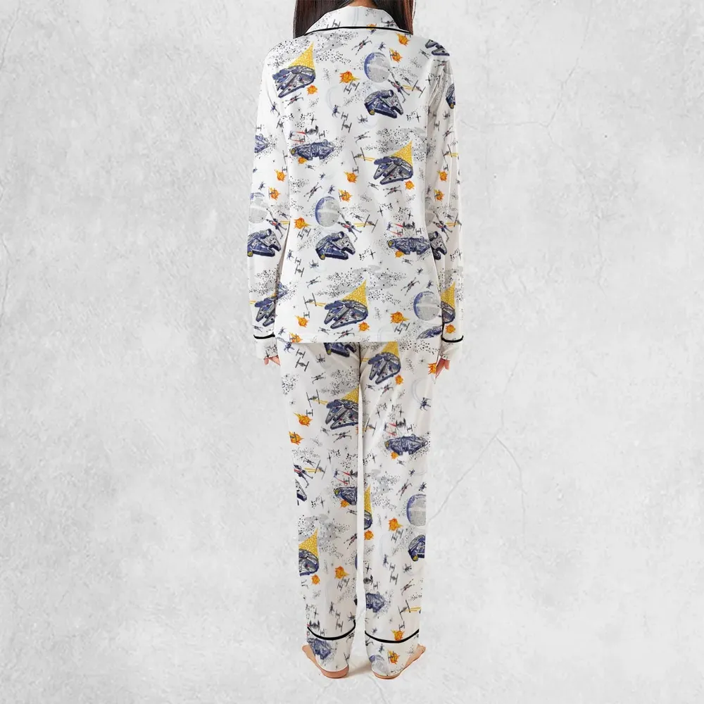 Millennium Falcon Patterns Star Wars Pajamas Set - 4