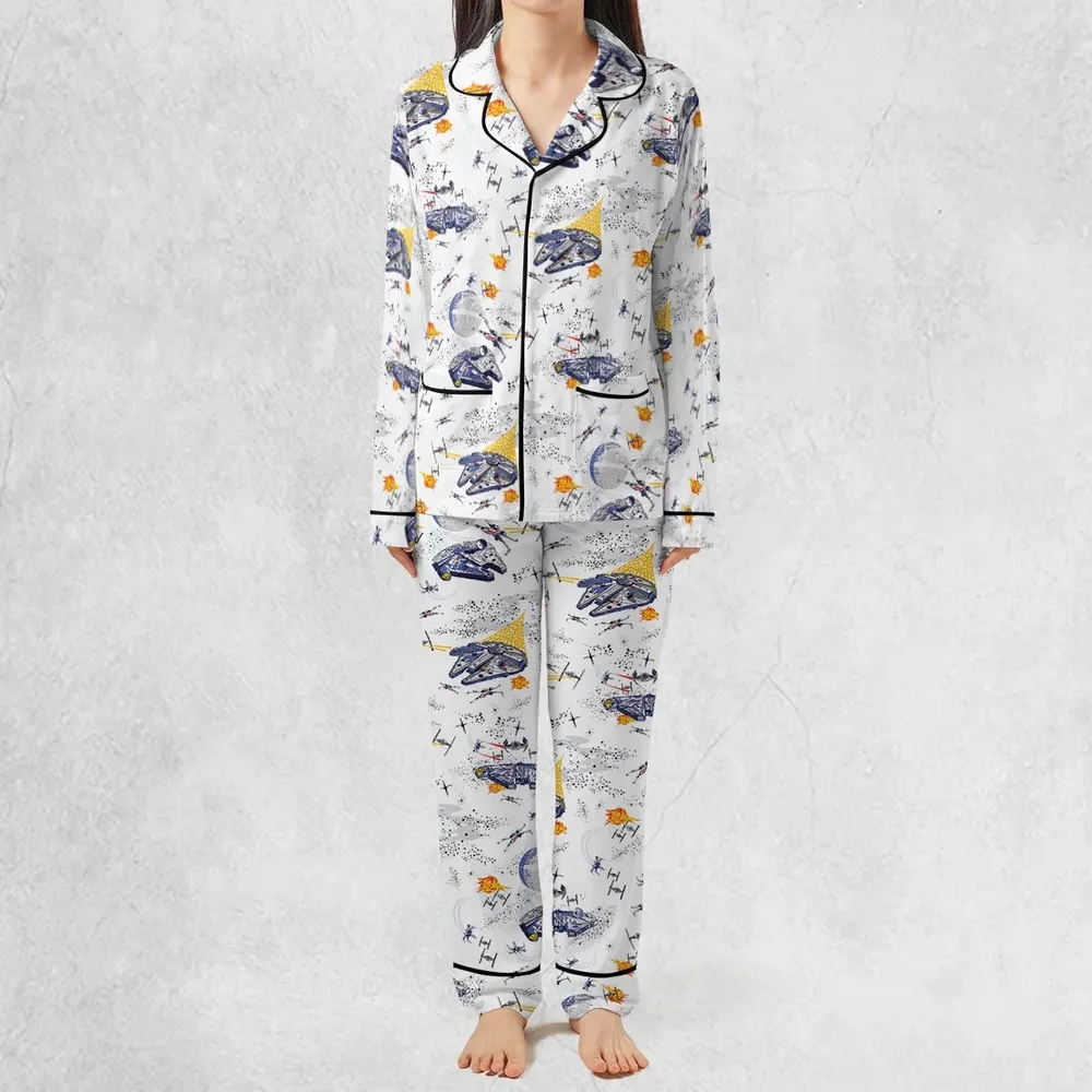 Millennium Falcon Patterns Star Wars Pajamas Set - 3