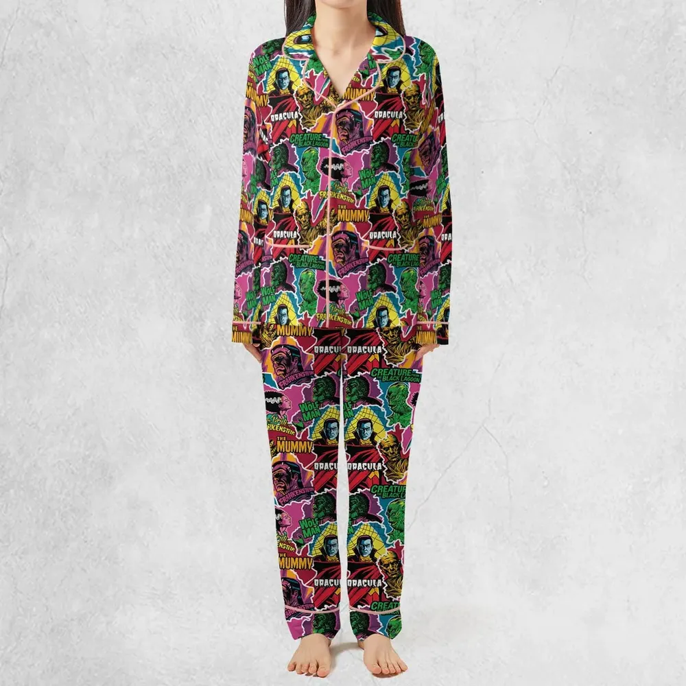 Monsters Pop Collage Universal Monsters Pajamas Set - 3