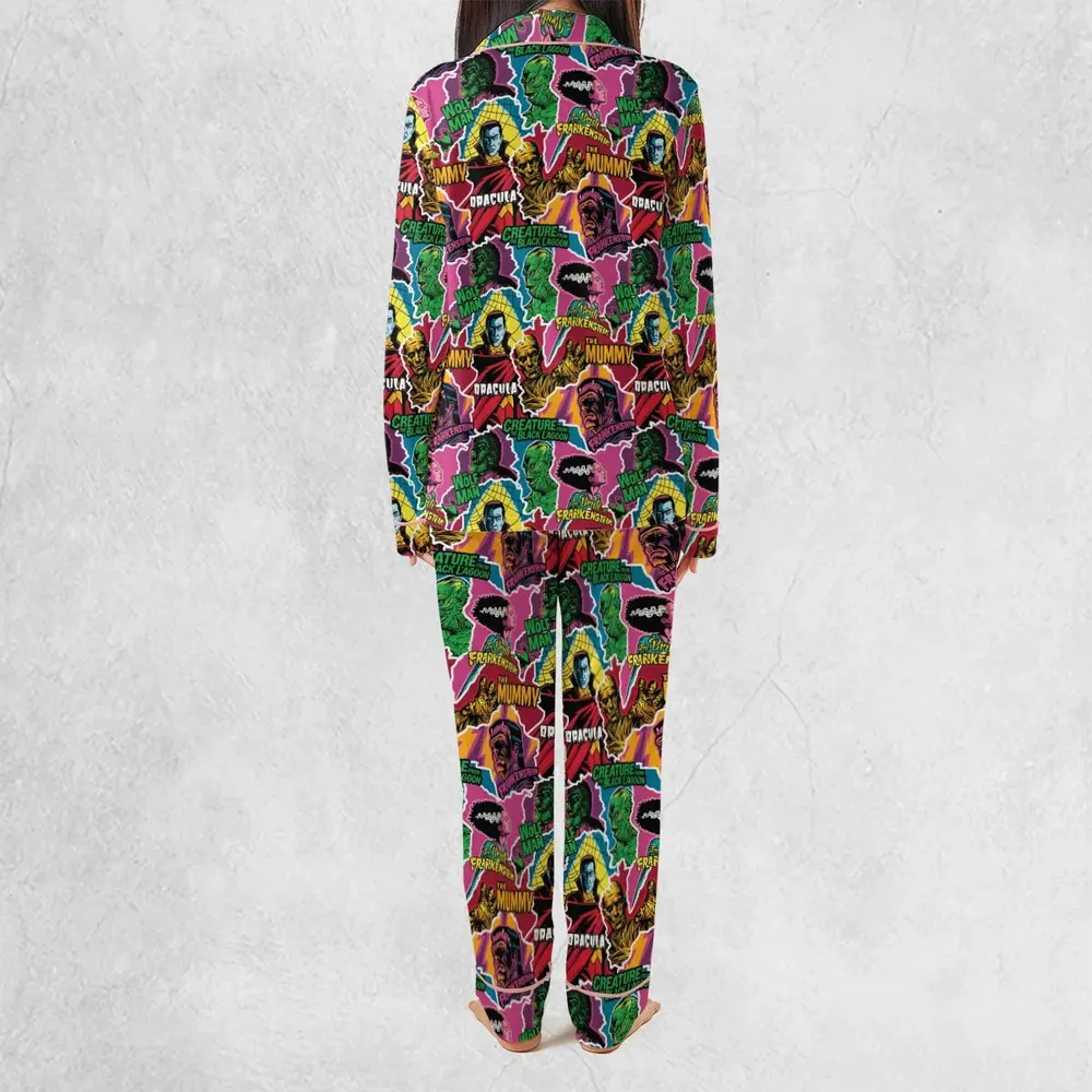 Monsters Pop Collage Universal Monsters Pajamas Set - 4