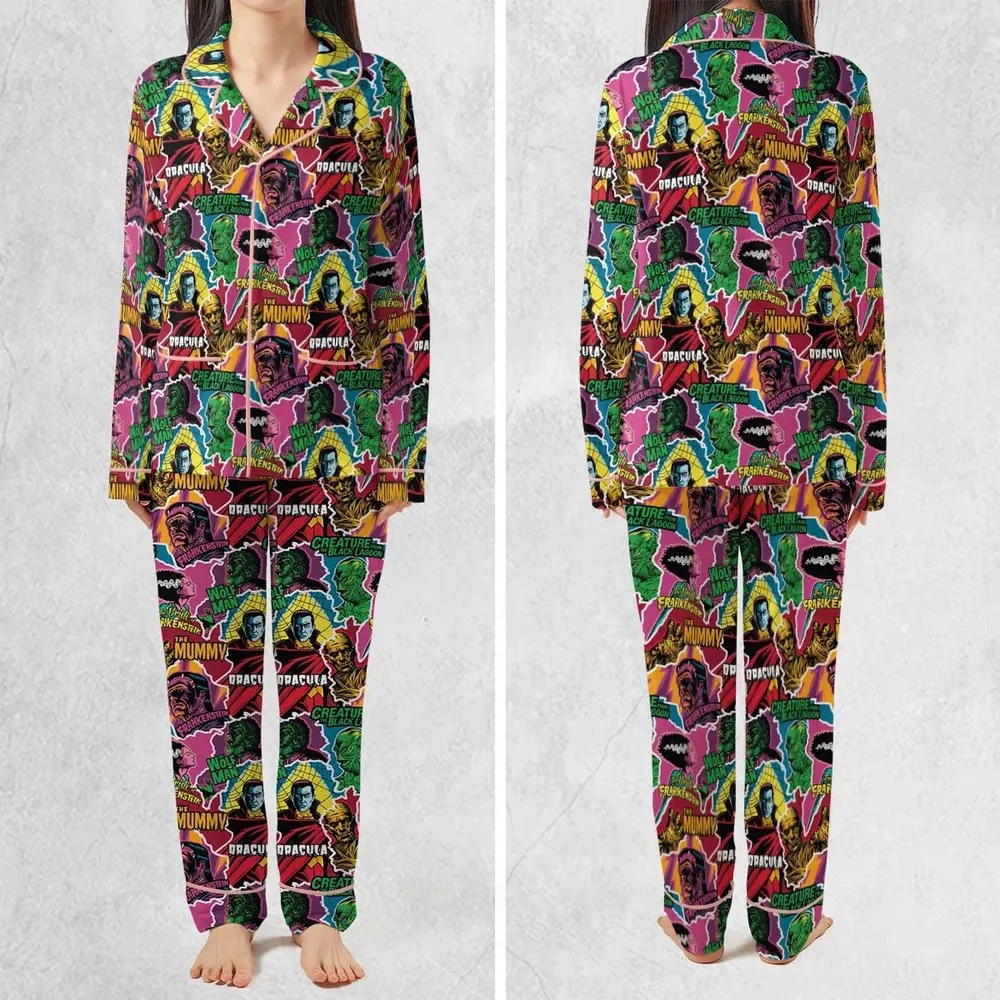 Monsters Pop Collage Universal Monsters Pajamas Set - 2