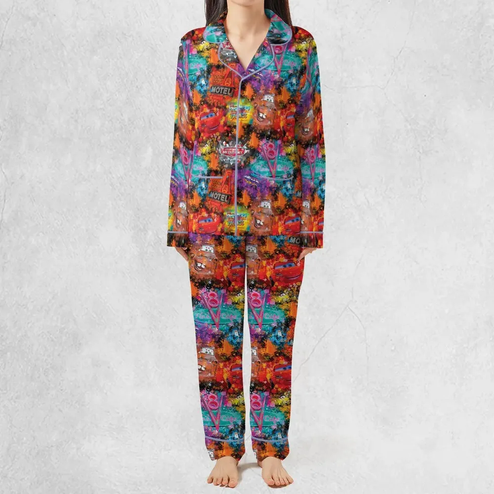 Neon Radiator Spring Cars Pajamas Set - 2