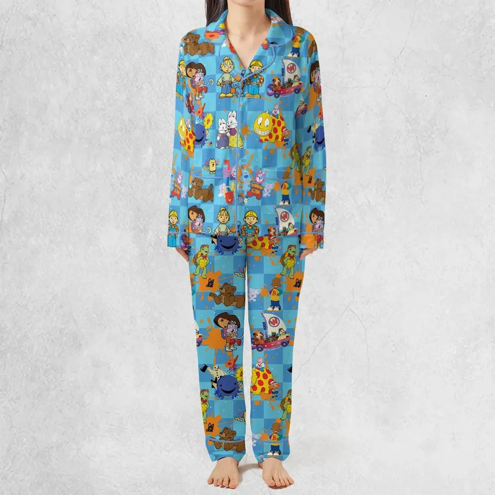 90s cartoon Nostalgic Pajamas Set - 2