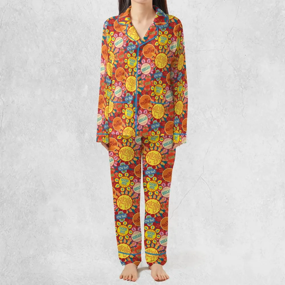 It's a Small World Flowers Pajamas Set - 2
