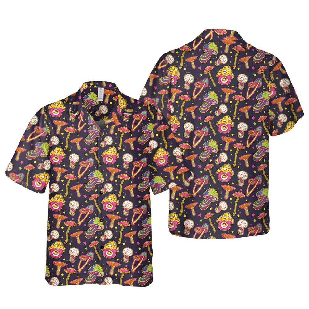 Trippy Mushroom Hawaiian Shirt - 2