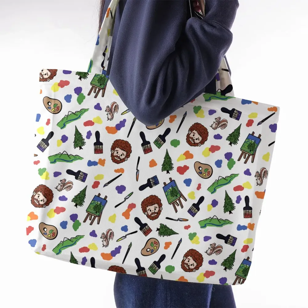 Joy Of Painting Bob Ross Large Tote Bag - 2