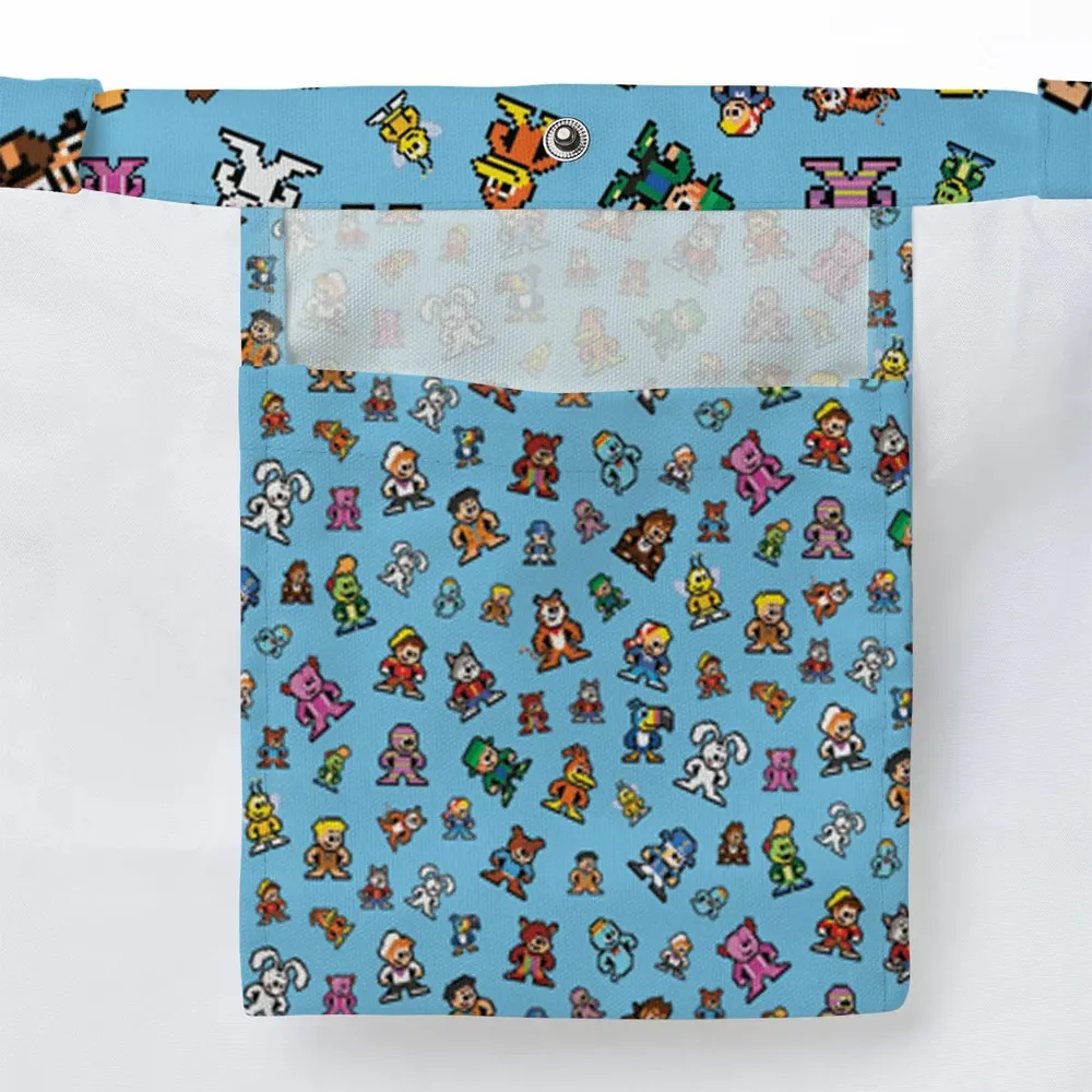 8-bit Breakfast Cereal Icons Large Tote Bag - 3
