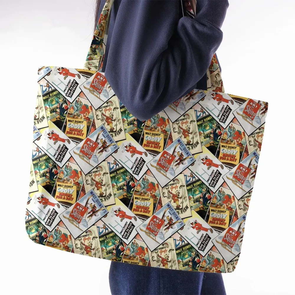 Goofy Vintage Posters Large Tote Bag - 2