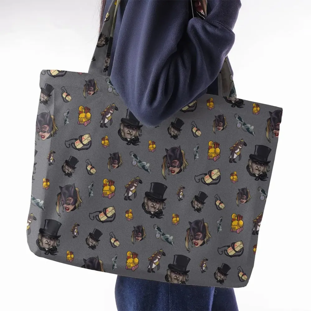 90s Returns Penguin and Catwoman Large Tote Bag - 2