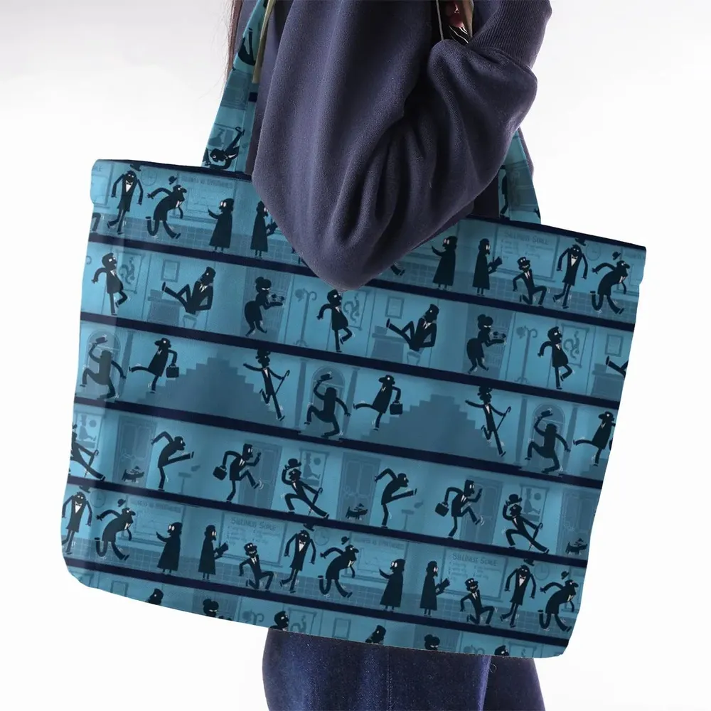 Walking In The Darkness Silly Walks Large Tote Bag - 2